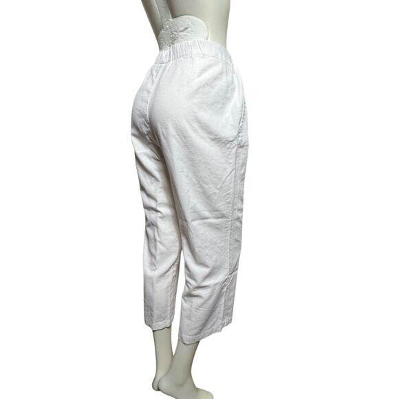 SAG Harbor White Linen Blend Drawstring Pants Size 14 – Casual Comfort - Picture 12 of 16